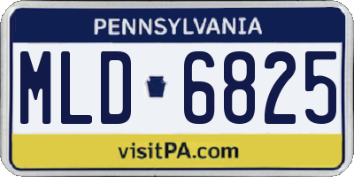 PA license plate MLD6825