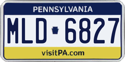 PA license plate MLD6827