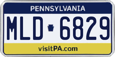 PA license plate MLD6829