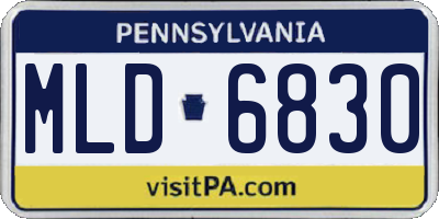 PA license plate MLD6830