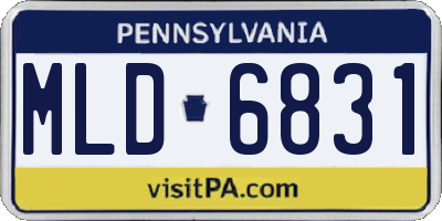 PA license plate MLD6831