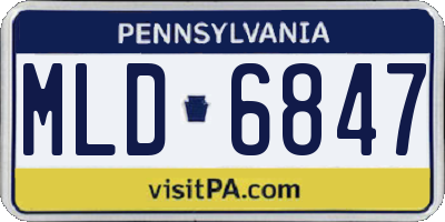 PA license plate MLD6847