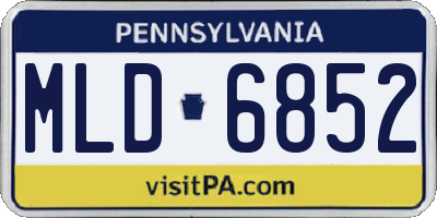 PA license plate MLD6852