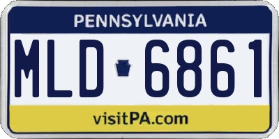 PA license plate MLD6861