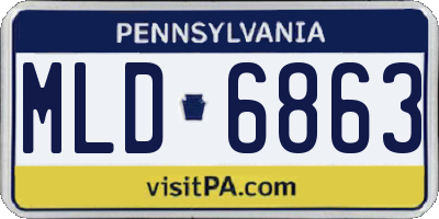 PA license plate MLD6863