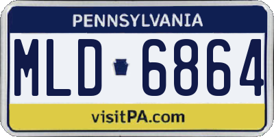 PA license plate MLD6864
