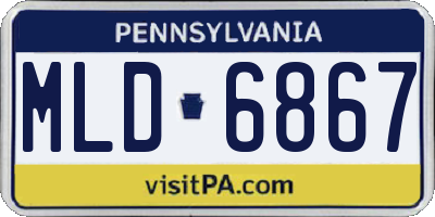 PA license plate MLD6867