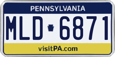 PA license plate MLD6871