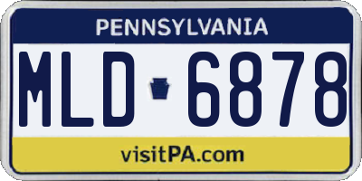 PA license plate MLD6878