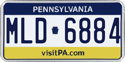 PA license plate MLD6884