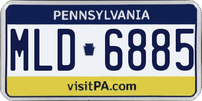 PA license plate MLD6885