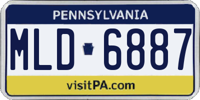 PA license plate MLD6887