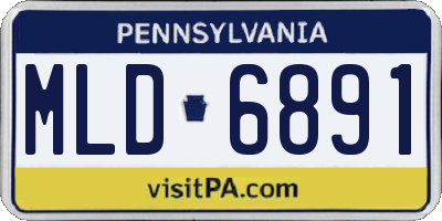 PA license plate MLD6891