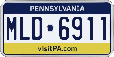 PA license plate MLD6911