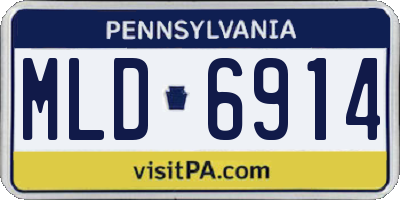 PA license plate MLD6914