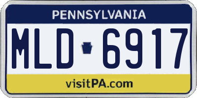 PA license plate MLD6917