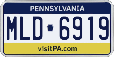 PA license plate MLD6919