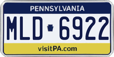 PA license plate MLD6922