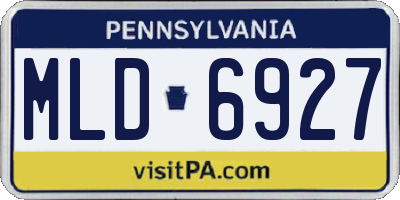 PA license plate MLD6927