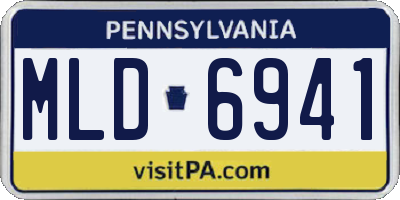PA license plate MLD6941