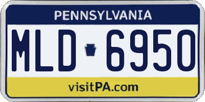 PA license plate MLD6950