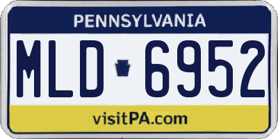 PA license plate MLD6952