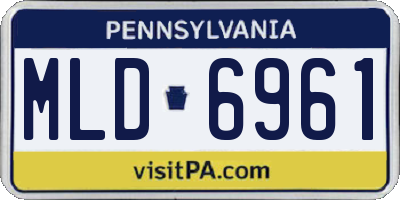 PA license plate MLD6961