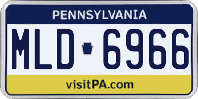 PA license plate MLD6966