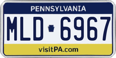PA license plate MLD6967