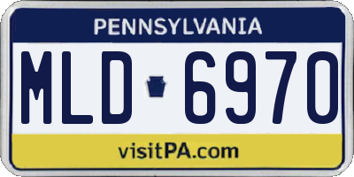 PA license plate MLD6970
