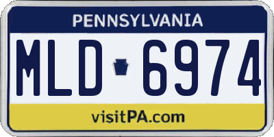 PA license plate MLD6974