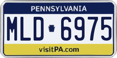 PA license plate MLD6975