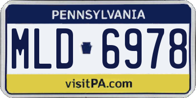 PA license plate MLD6978