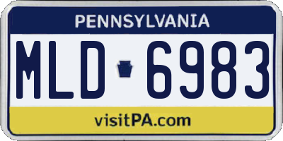 PA license plate MLD6983