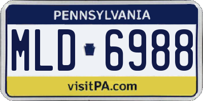 PA license plate MLD6988