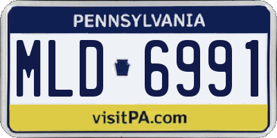 PA license plate MLD6991