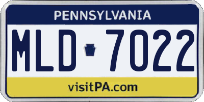 PA license plate MLD7022