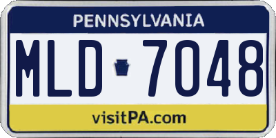 PA license plate MLD7048