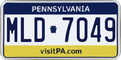 PA license plate MLD7049