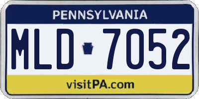 PA license plate MLD7052