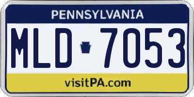 PA license plate MLD7053