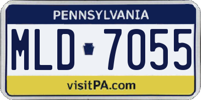 PA license plate MLD7055