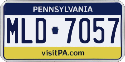 PA license plate MLD7057
