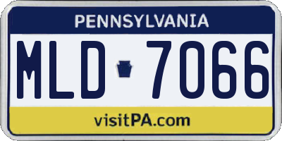 PA license plate MLD7066