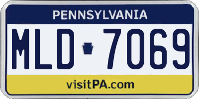 PA license plate MLD7069