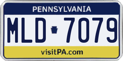 PA license plate MLD7079
