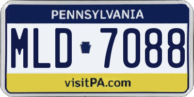 PA license plate MLD7088