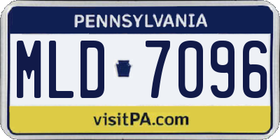 PA license plate MLD7096