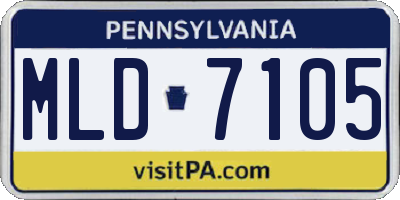 PA license plate MLD7105
