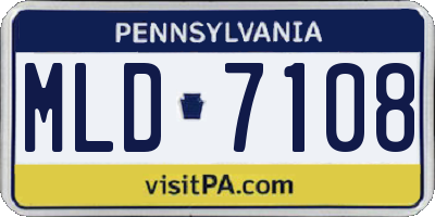 PA license plate MLD7108